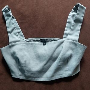Dynamite - mini bra-like sage crop top